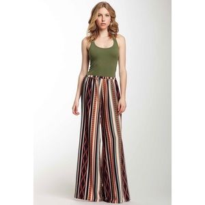 Striped Print Palazzo Pant